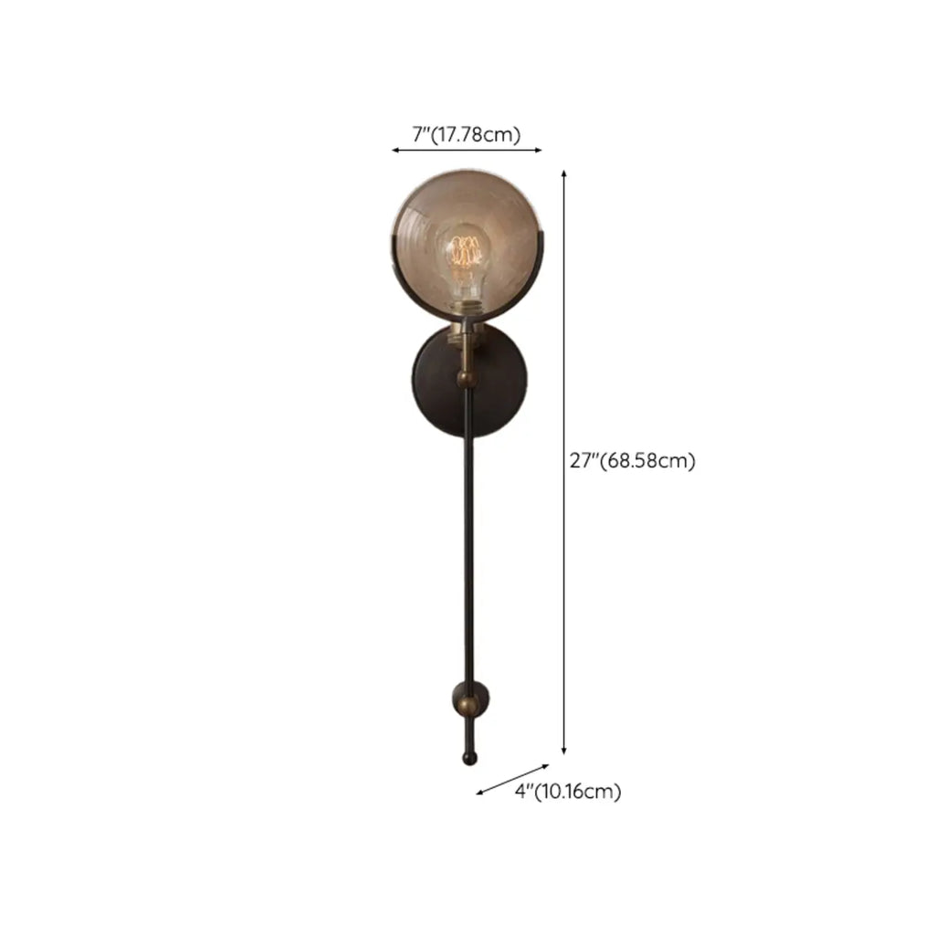 Stylish Glass Disc LED Wall Sconce Metal Support for Indoor