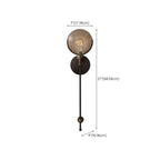 Stylish Glass Disc LED Wall Sconce Metal Support for Indoor