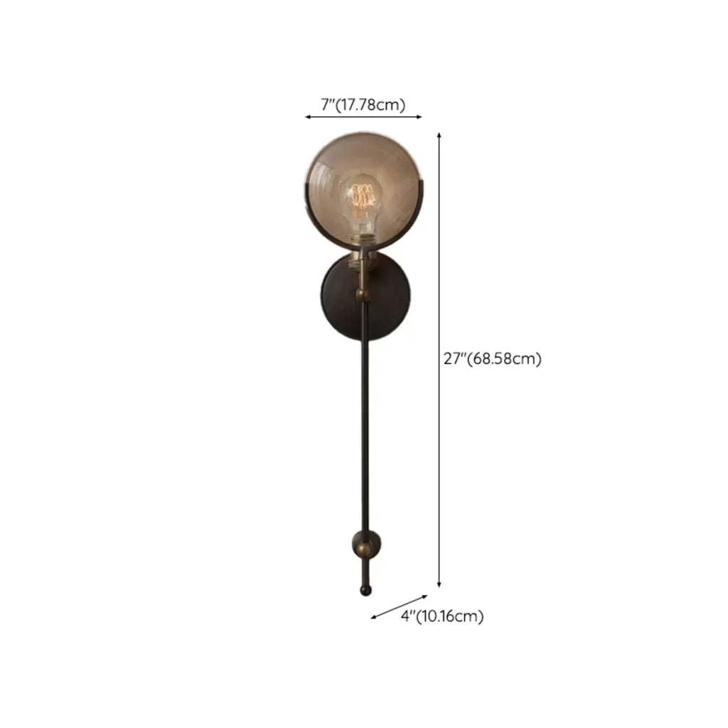 Stylish Glass Disc LED Wall Sconce Metal Support for Indoor