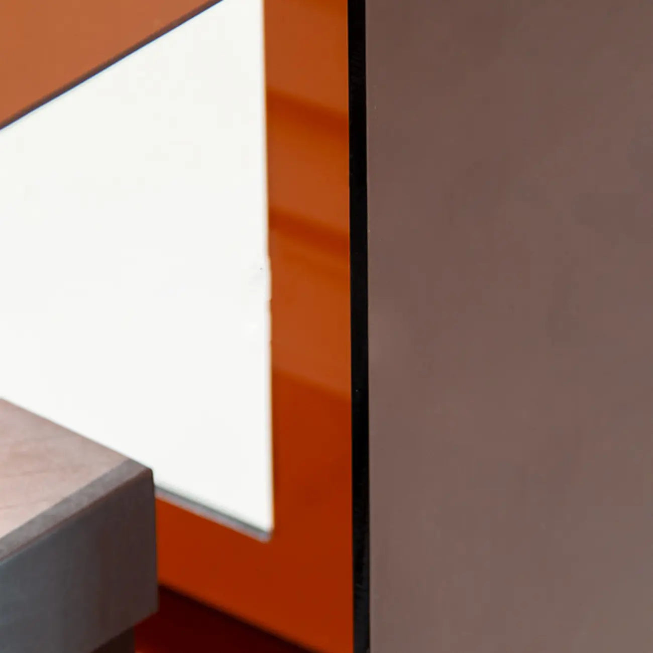 Glam Acrylic Square End Table with Open Storage for Living Room