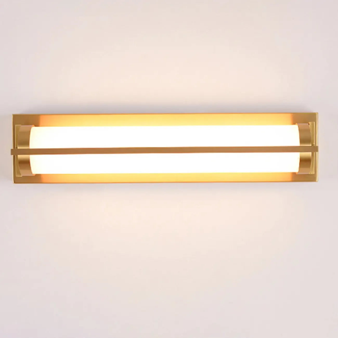 Straight Modern Gold Vanity Light with Warm LED for Bathroom
