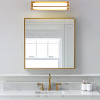 Straight Modern Gold Vanity Light with Warm LED for Bathroom