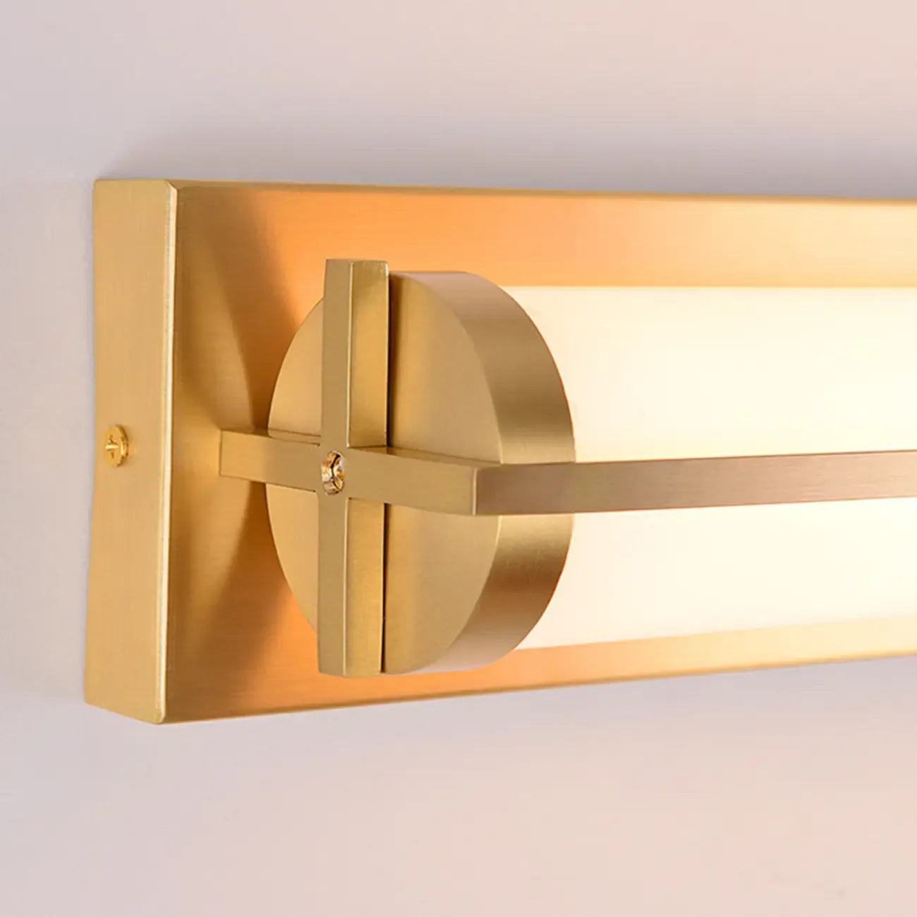 Straight Modern Gold Vanity Light with Warm LED for Bathroom