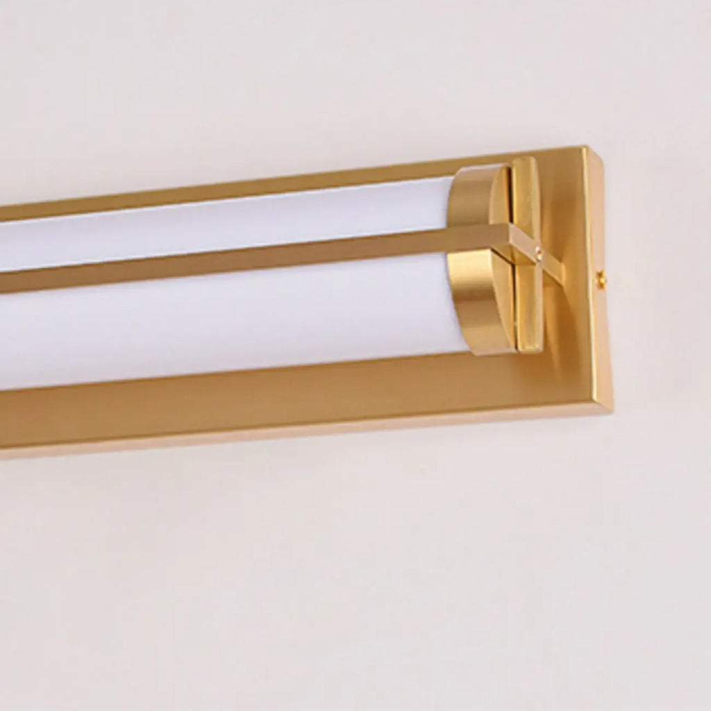 Straight Modern Gold Vanity Light with Warm LED for Bathroom