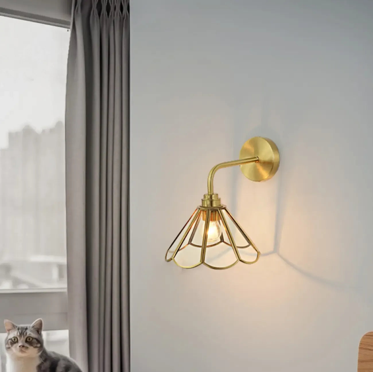 10 to 14 Inch Vintage Copper Wall Sconce for Indoor Decor