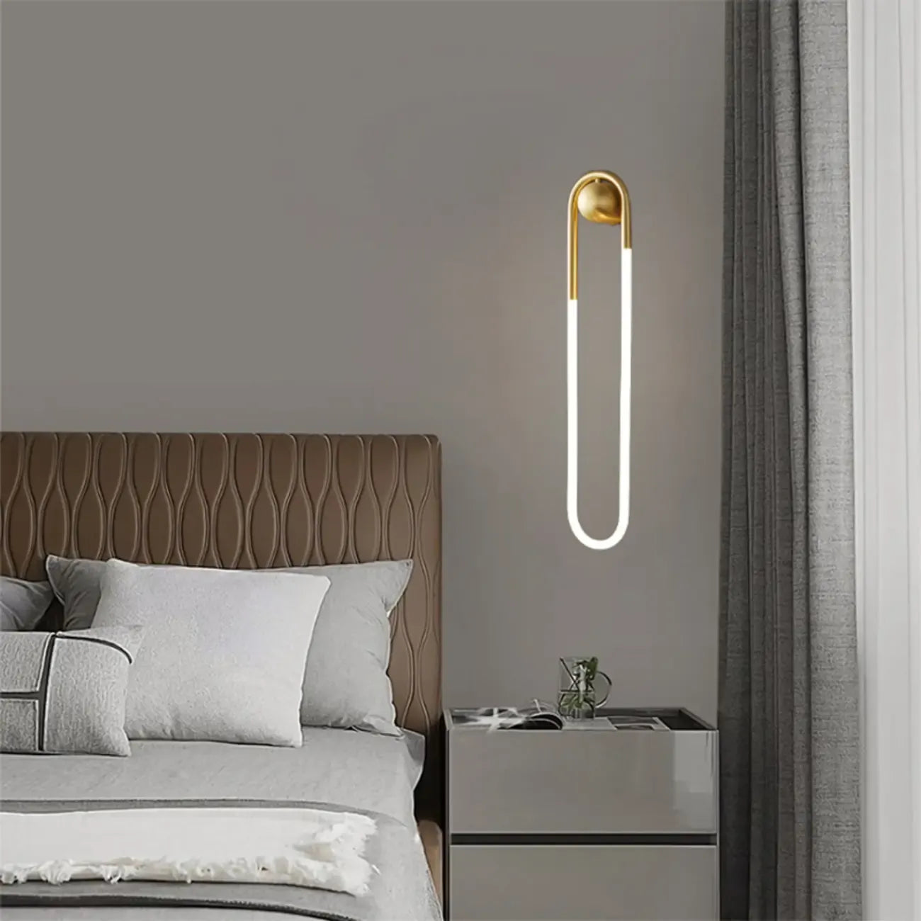 Modern Gold LED Oval Vanity Wall Light