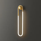 Modern Gold LED Oval Vanity Wall Light