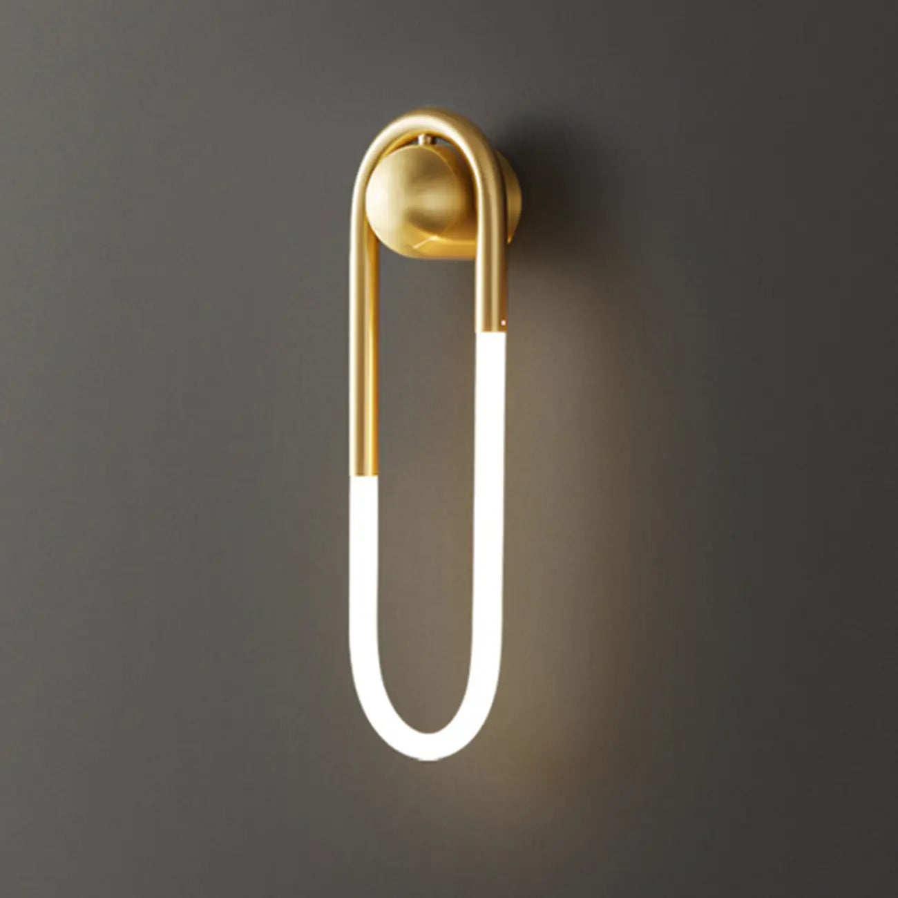 Modern Gold LED Oval Vanity Wall Light