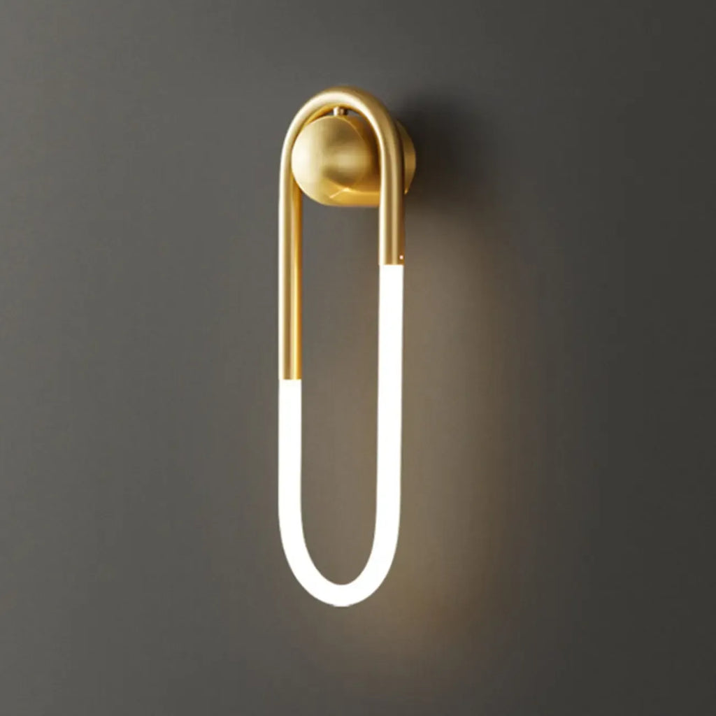Modern Gold LED Oval Vanity Wall Light