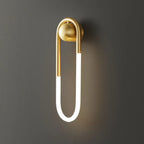 Modern Gold LED Oval Vanity Wall Light