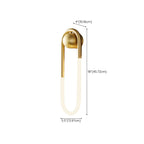 Modern Gold LED Oval Vanity Wall Light