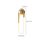 Modern Gold LED Oval Vanity Wall Light