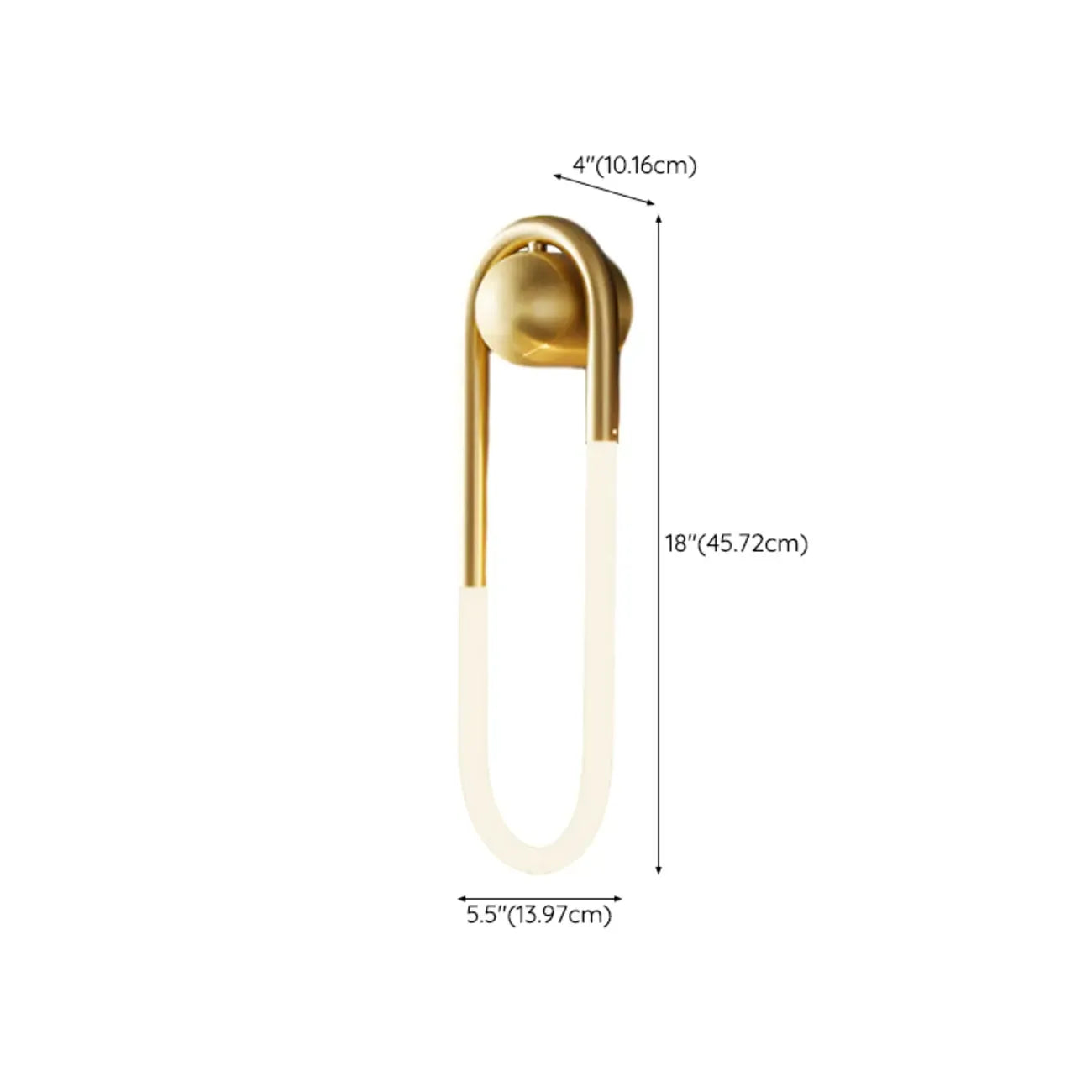 Modern Gold LED Oval Vanity Wall Light