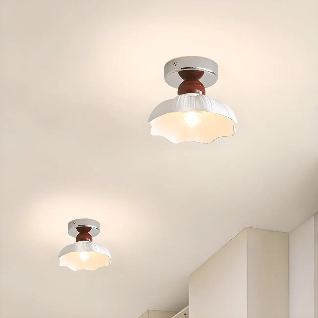 Elegant Resin LED Semi Flush Ceiling Light for Home Decor