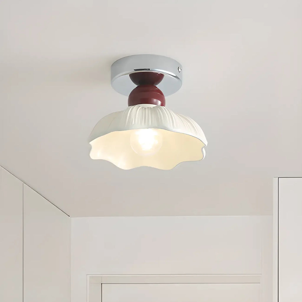 Elegant Resin LED Semi Flush Ceiling Light for Home Decor