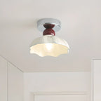 Elegant Resin LED Semi Flush Ceiling Light for Home Decor