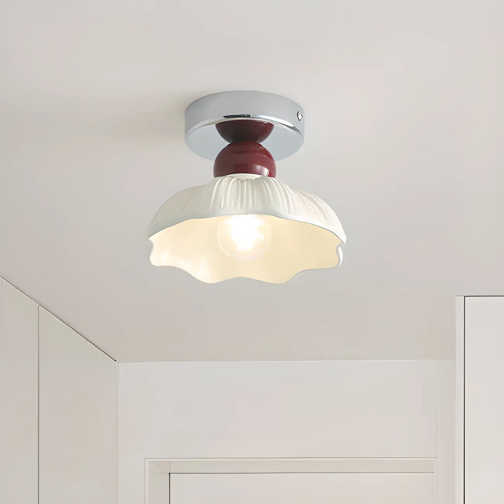 Elegant Resin LED Semi Flush Ceiling Light for Home Decor