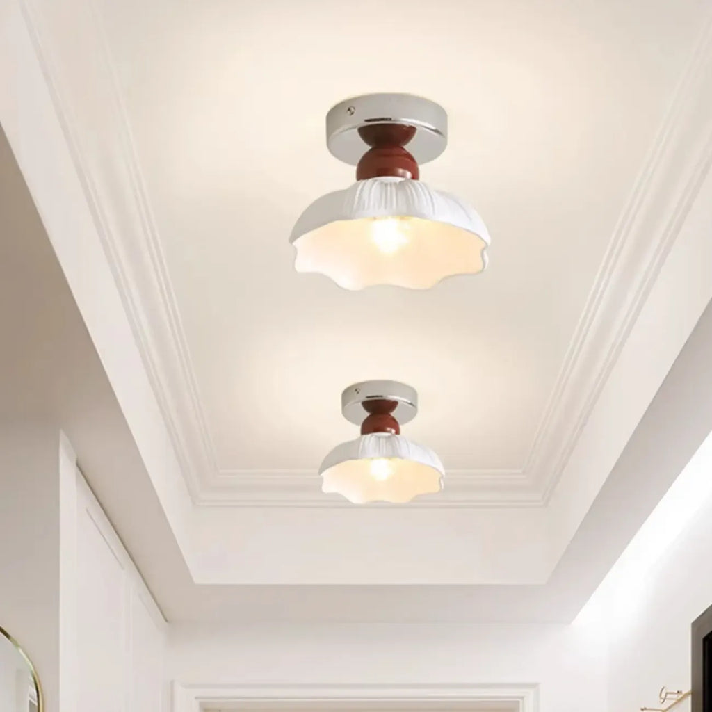 Elegant Resin LED Semi Flush Ceiling Light for Home Decor