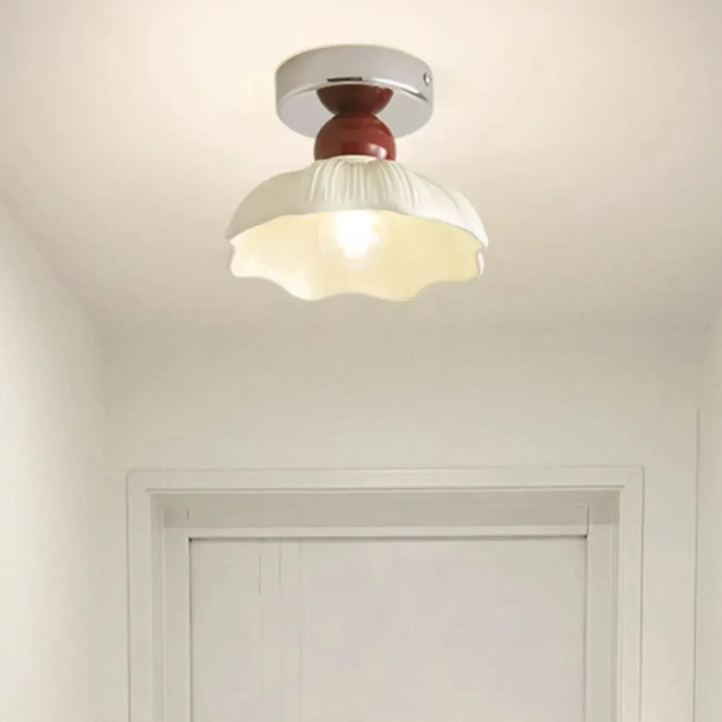 Elegant Resin LED Semi Flush Ceiling Light for Home Decor