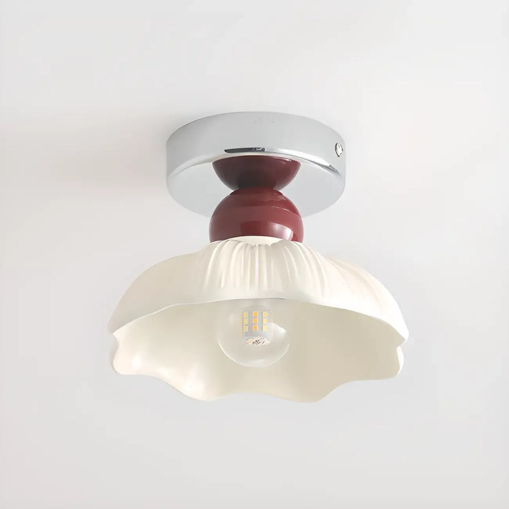 Elegant Resin LED Semi Flush Ceiling Light for Home Decor