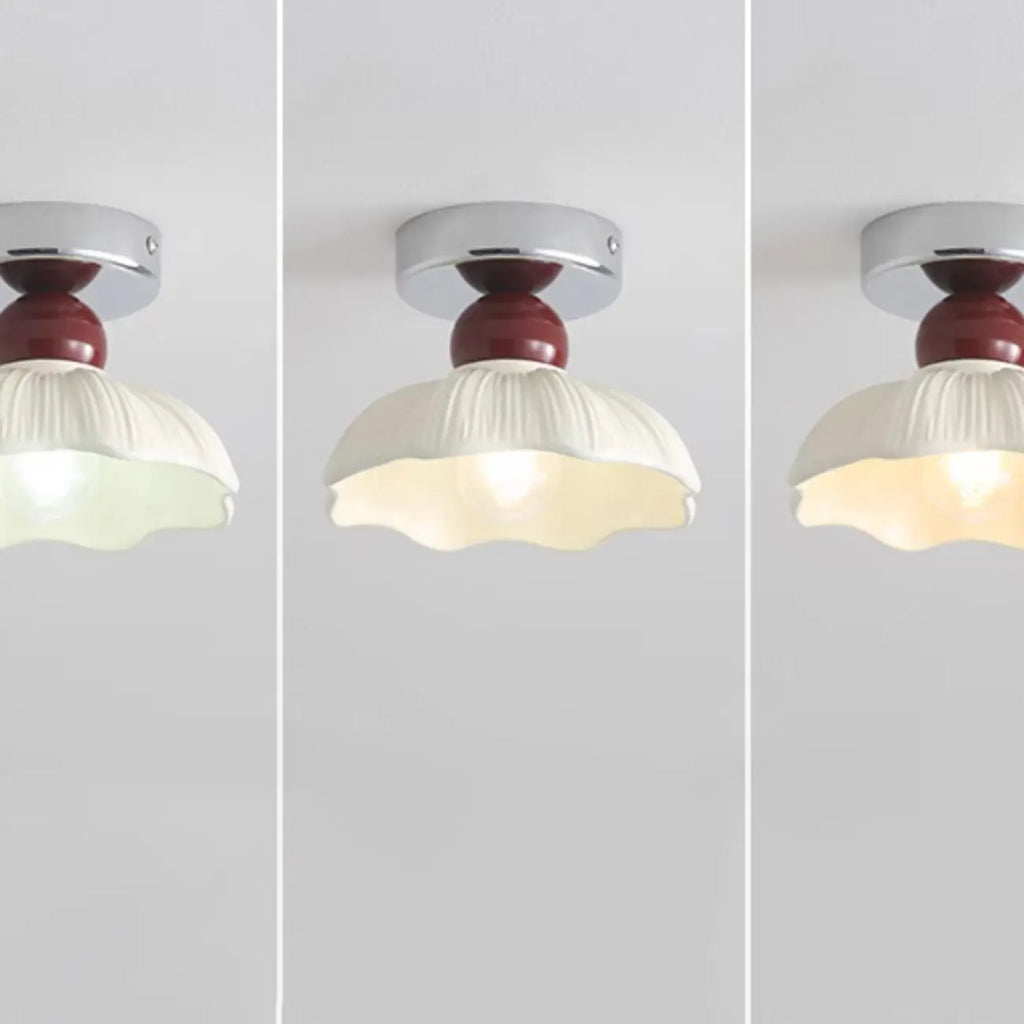 Elegant Resin LED Semi Flush Ceiling Light for Home Decor