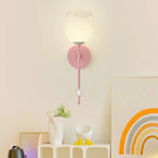 15 to 19 Inch Floral Wall Sconce with Glass Shade for Bedroom