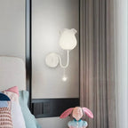 15 to 19 Inch Floral Wall Sconce with Glass Shade for Bedroom