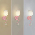 15 to 19 Inch Floral Wall Sconce with Glass Shade for Bedroom