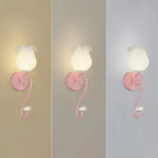 15 to 19 Inch Floral Wall Sconce with Glass Shade for Bedroom