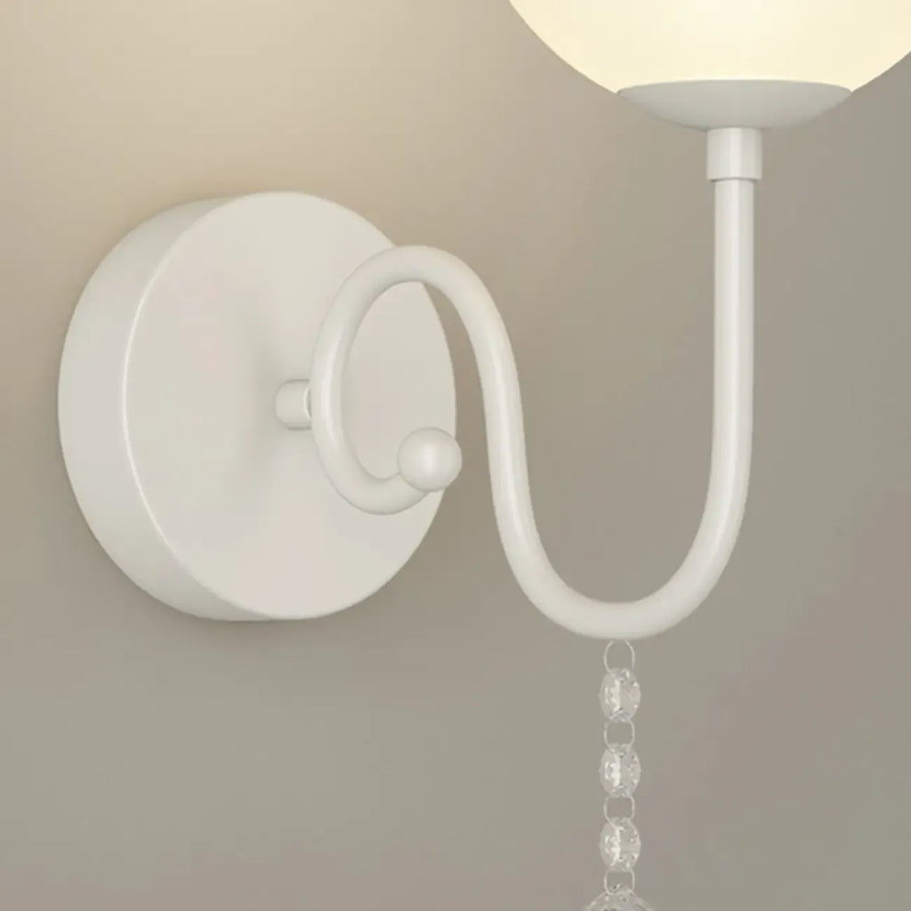 15 to 19 Inch Floral Wall Sconce with Glass Shade for Bedroom