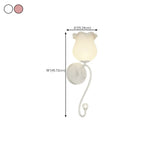 15 to 19 Inch Floral Wall Sconce with Glass Shade for Bedroom
