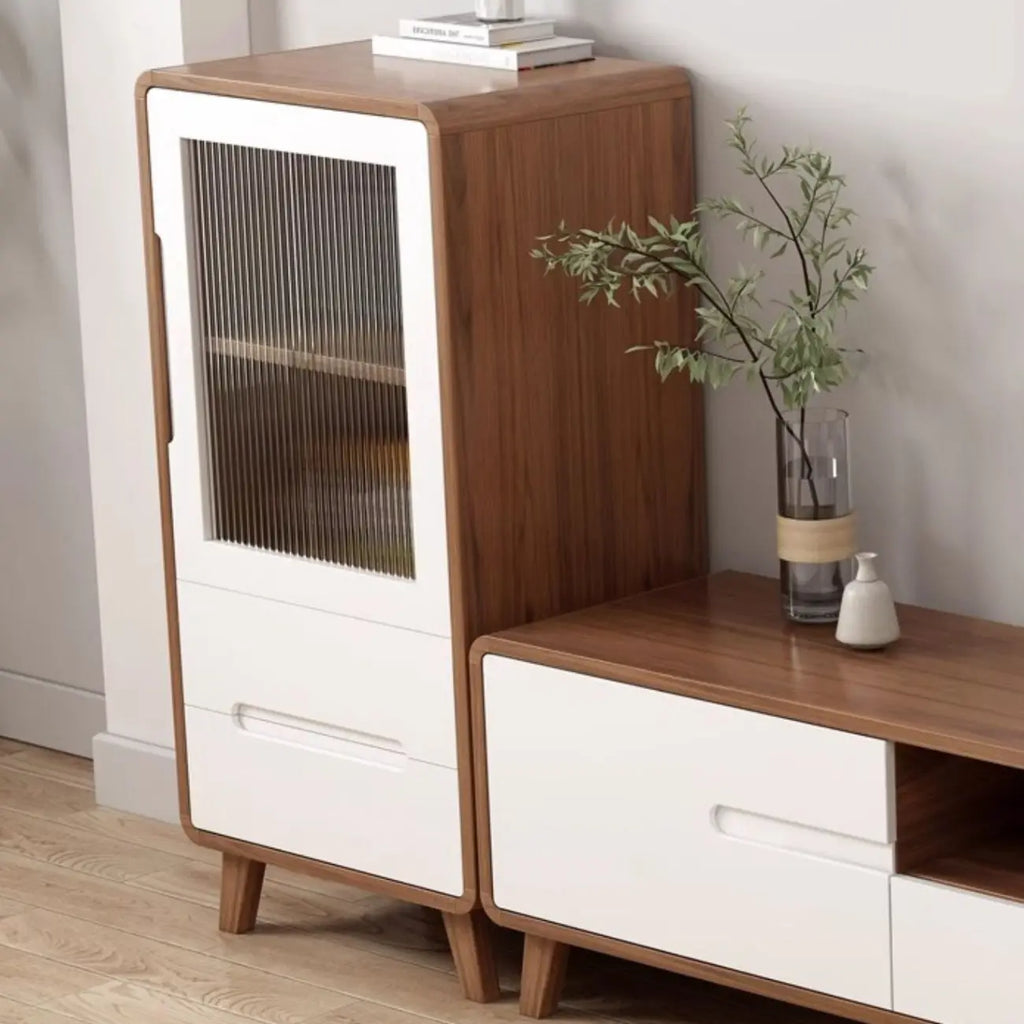 Modern wooden TV cabinet with storage