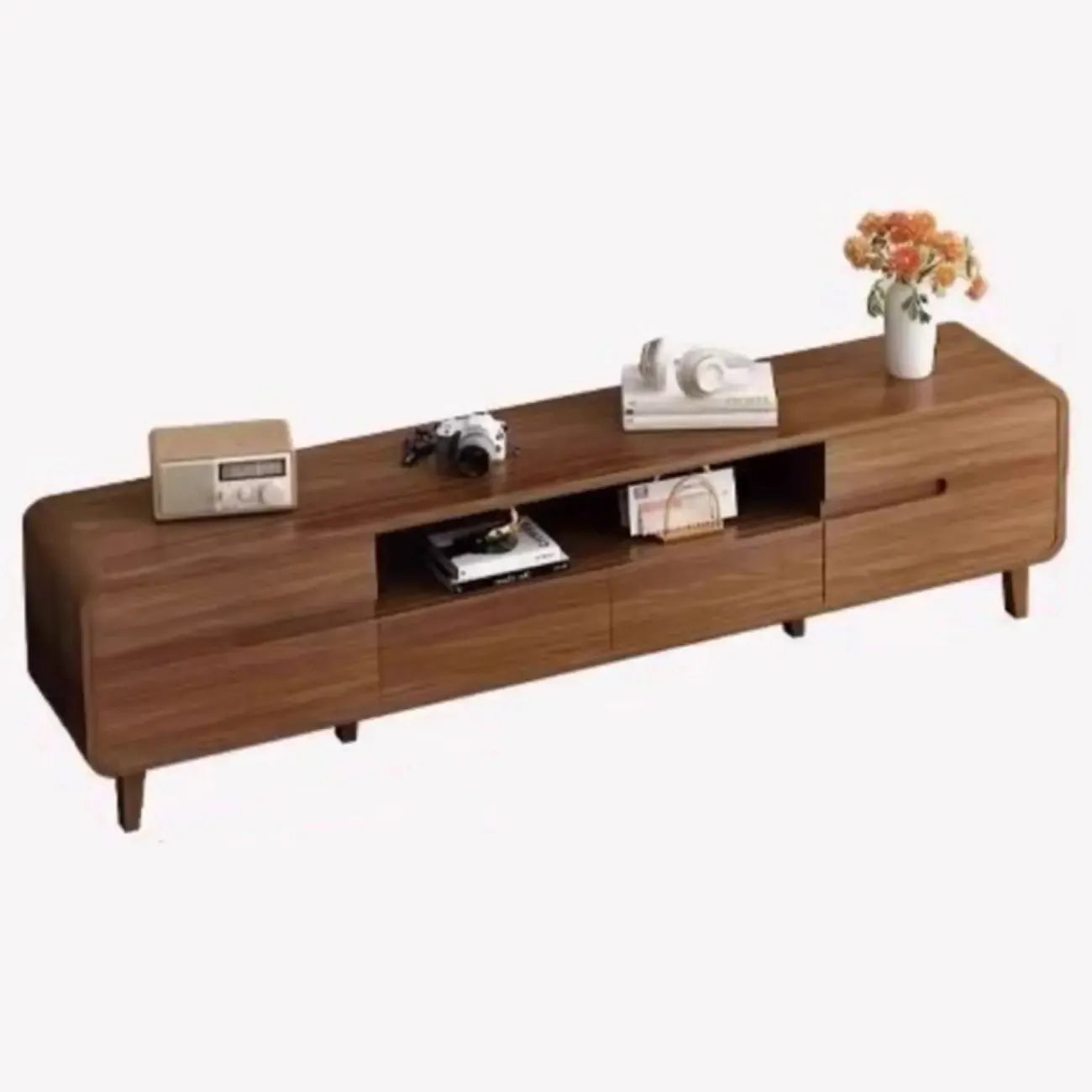 Modern wooden TV cabinet with storage