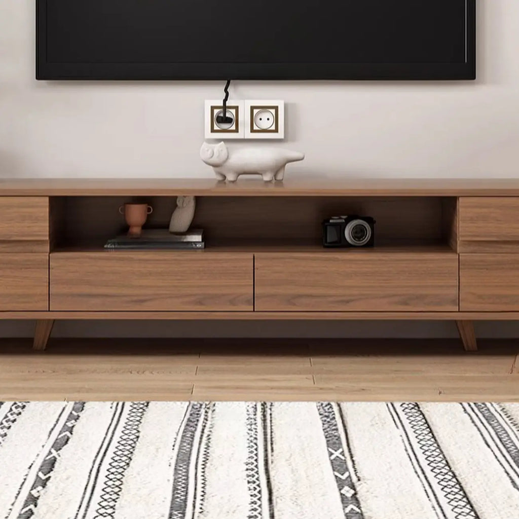 Modern wooden TV cabinet with storage