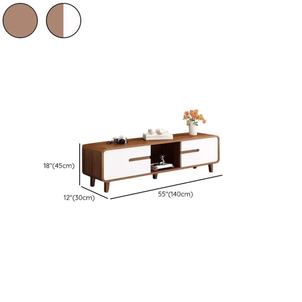Modern wooden TV cabinet with storage