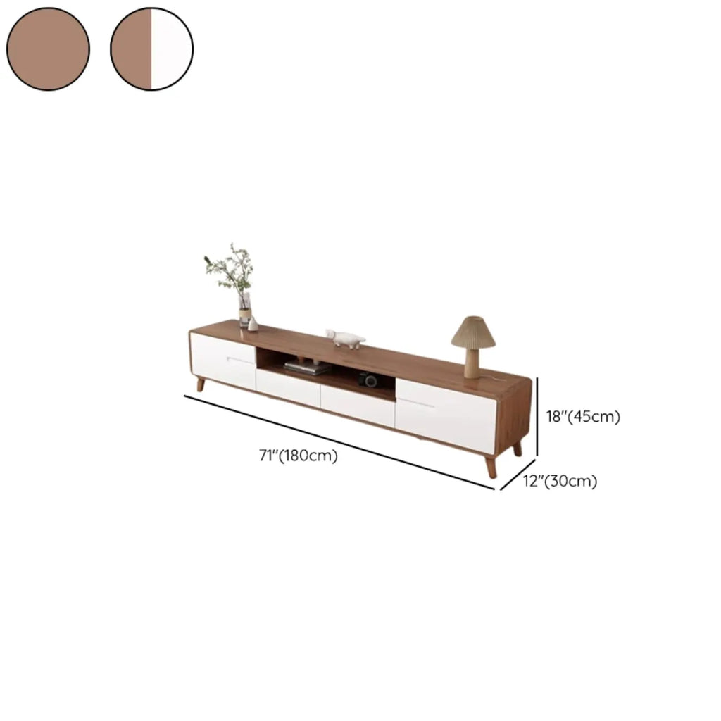 Modern wooden TV cabinet with storage
