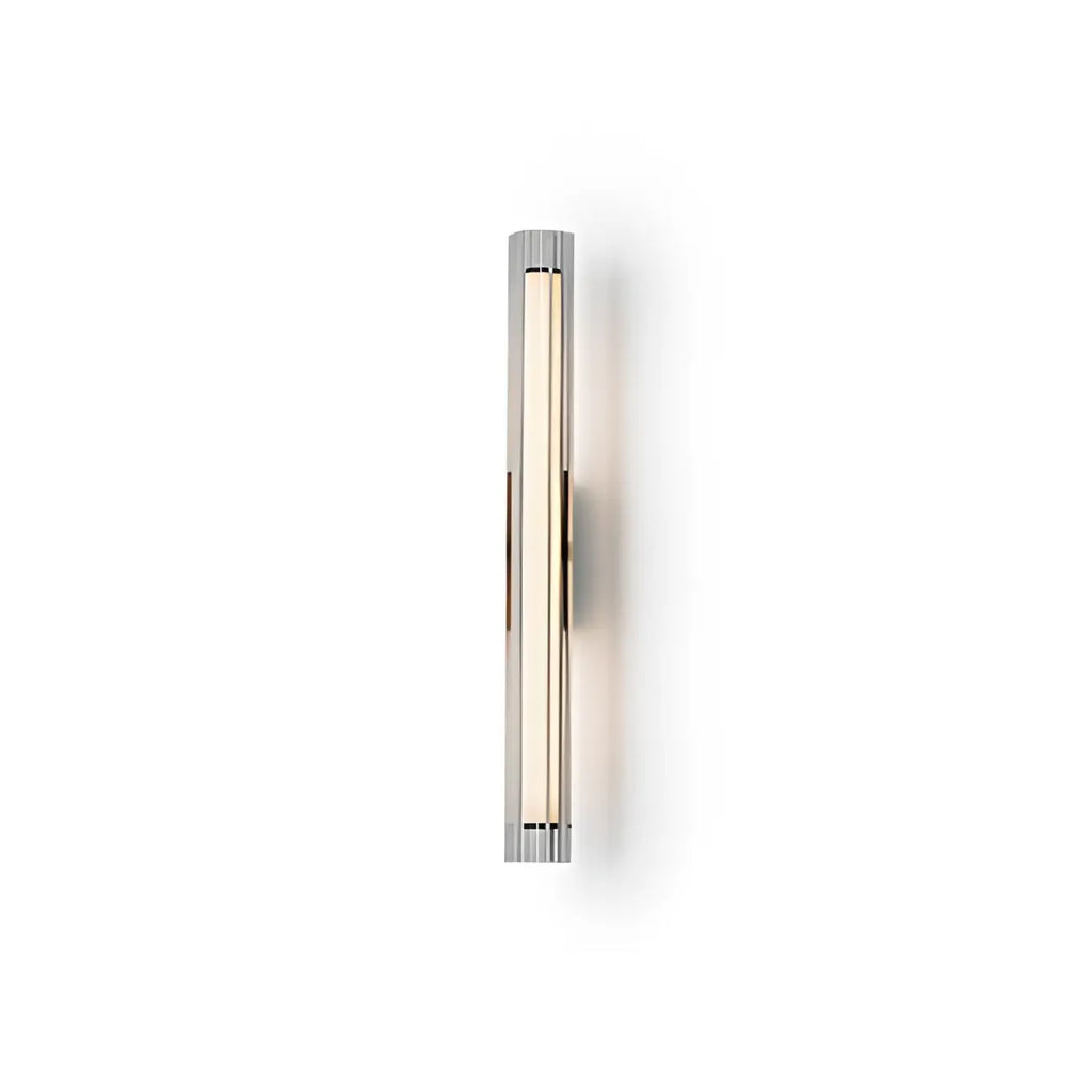 Minimalist Chrome Cylinder LED Wall Sconce with Warm Light