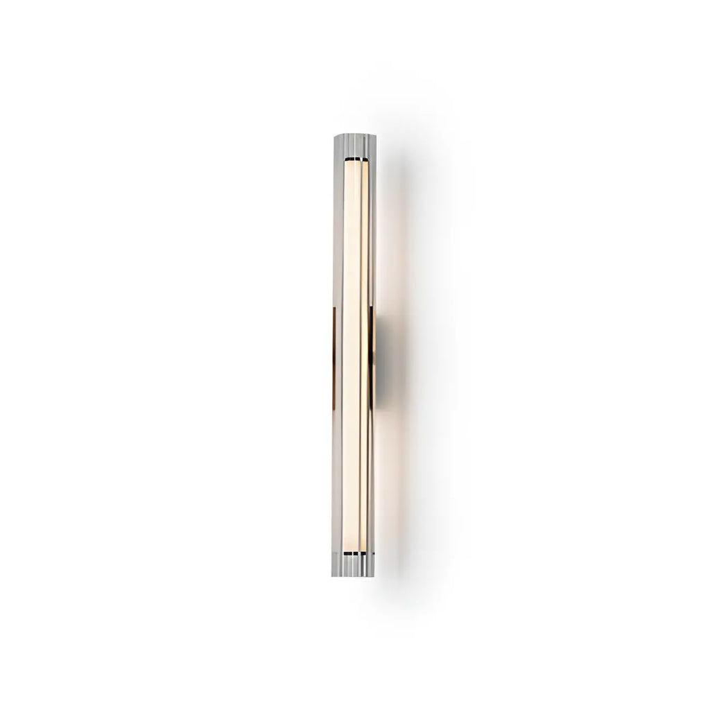 Minimalist Chrome Cylinder LED Wall Sconce with Warm Light