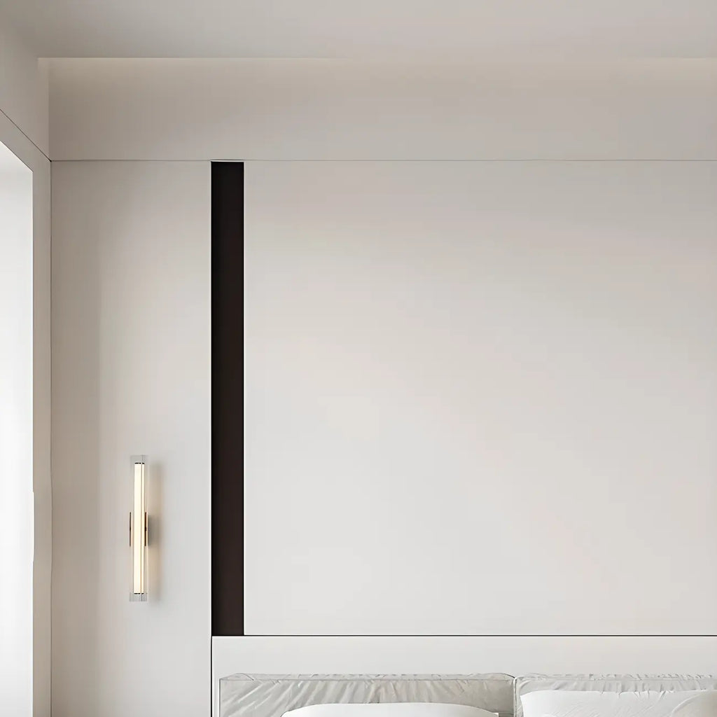 Minimalist Chrome Cylinder LED Wall Sconce with Warm Light