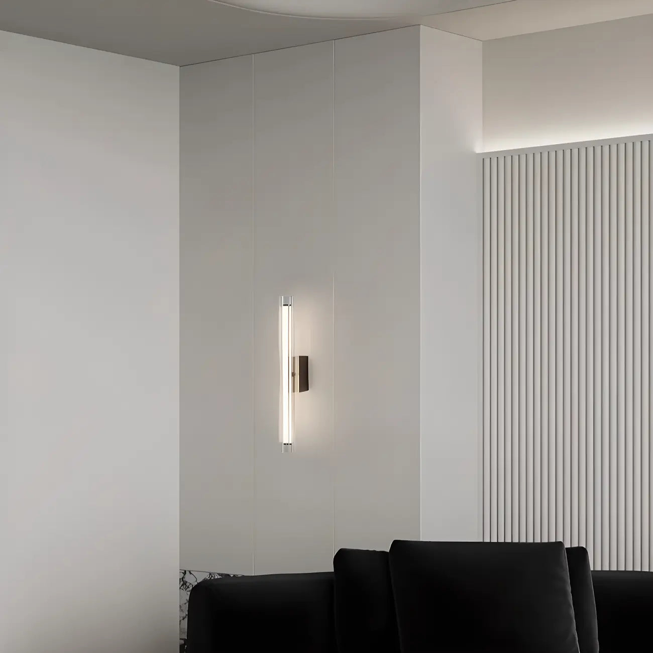 Minimalist Chrome Cylinder LED Wall Sconce with Warm Light