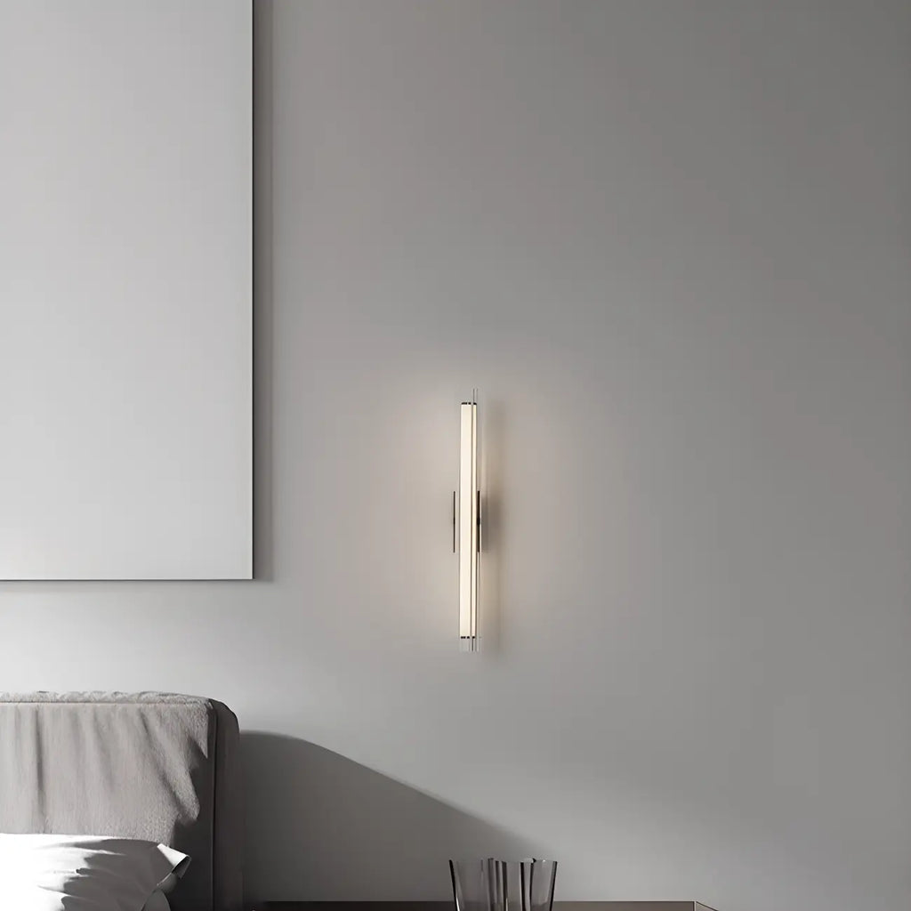 Minimalist Chrome Cylinder LED Wall Sconce with Warm Light