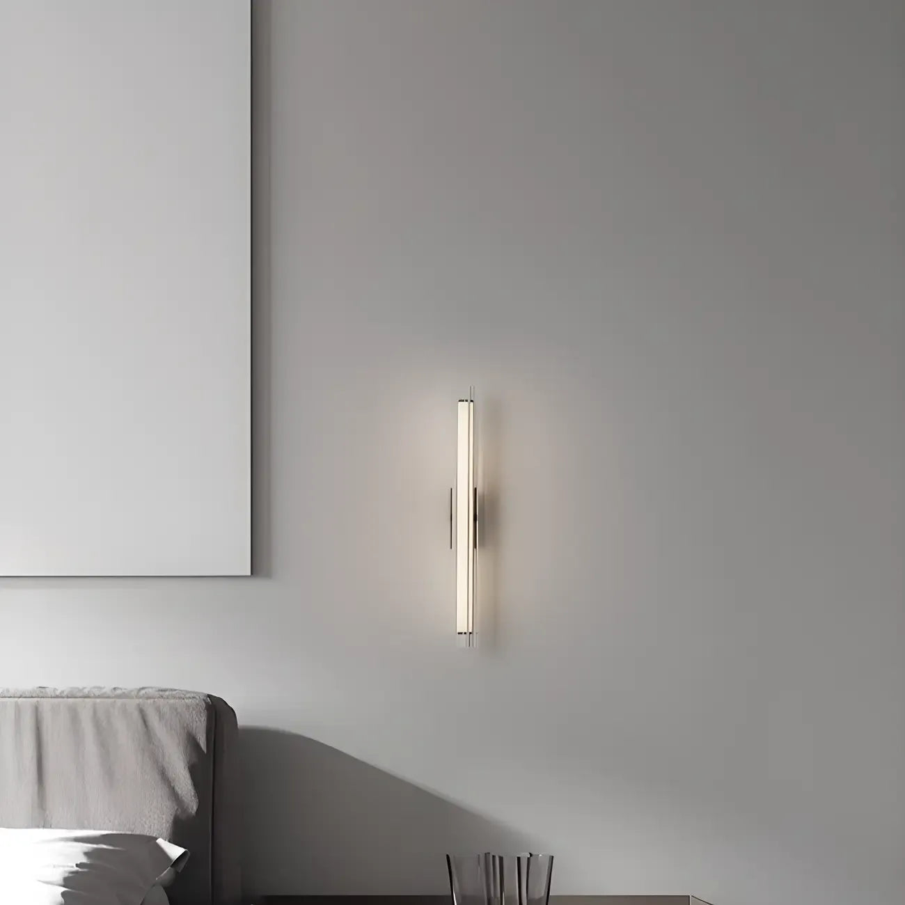 Minimalist Chrome Cylinder LED Wall Sconce with Warm Light