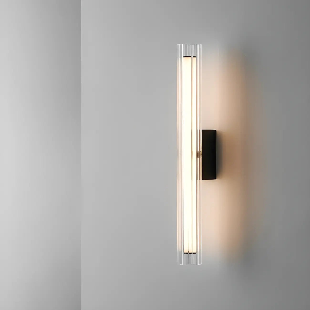 Minimalist Chrome Cylinder LED Wall Sconce with Warm Light