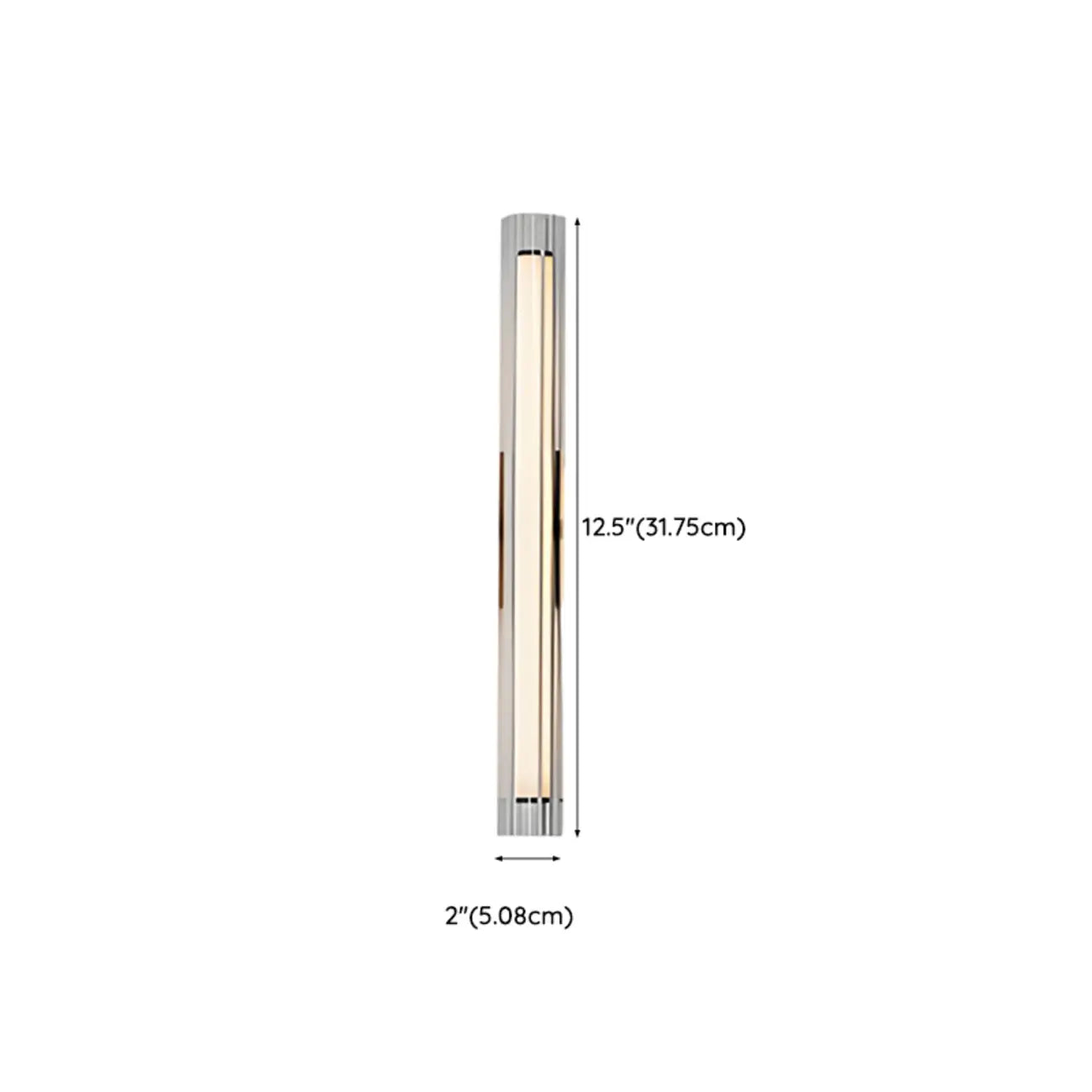 Minimalist Chrome Cylinder LED Wall Sconce with Warm Light