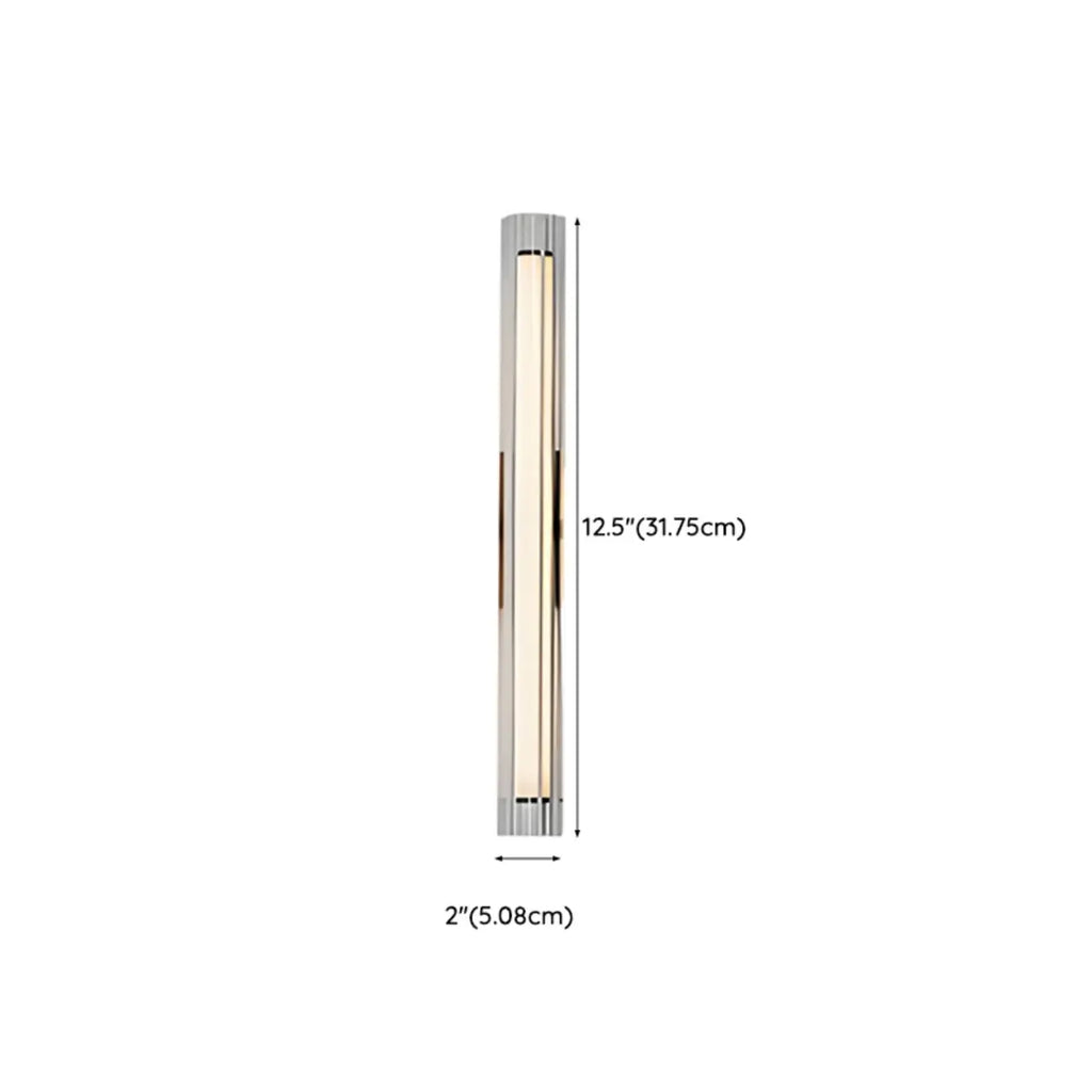 Minimalist Chrome Cylinder LED Wall Sconce with Warm Light