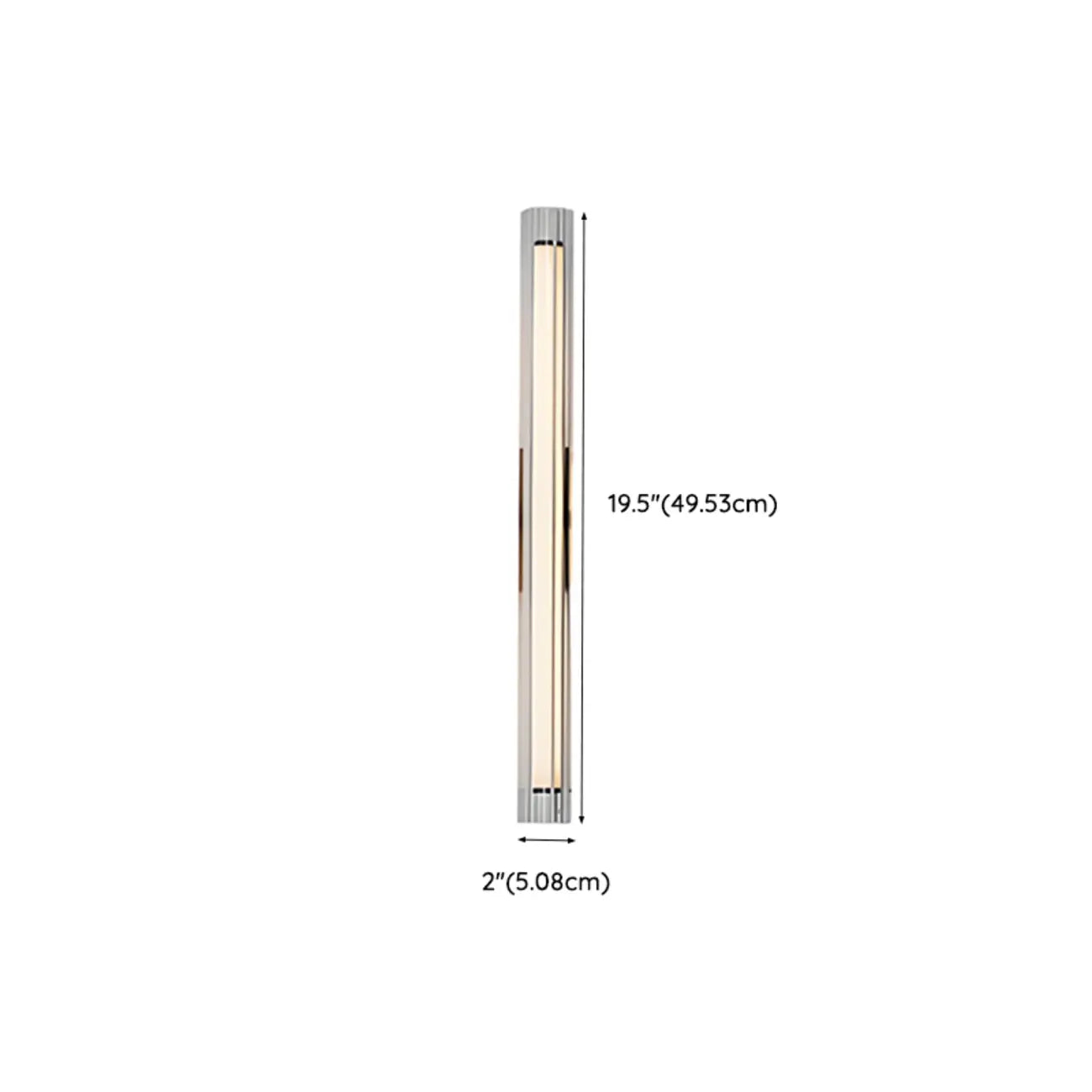 Minimalist Chrome Cylinder LED Wall Sconce with Warm Light