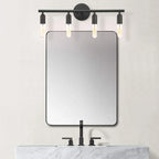 Industrial Black Metal 4-Light Cylinder Vanity Lights
