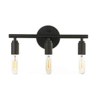 Industrial Black Metal 4-Light Cylinder Vanity Lights