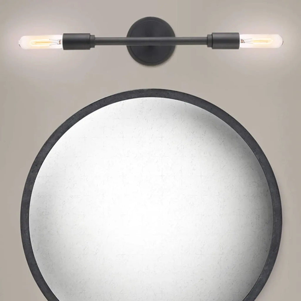 Industrial Black Metal 4-Light Cylinder Vanity Lights