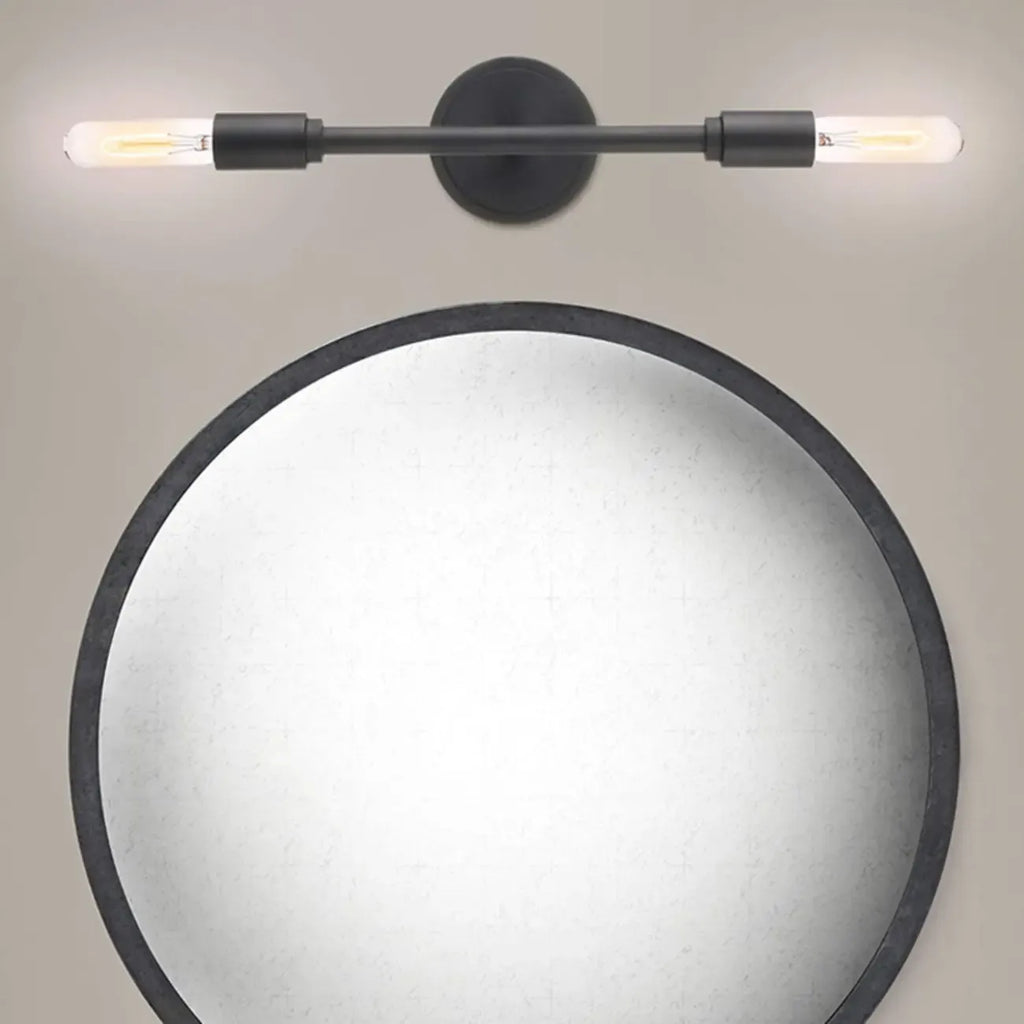 Industrial Black Metal 4-Light Cylinder Vanity Lights